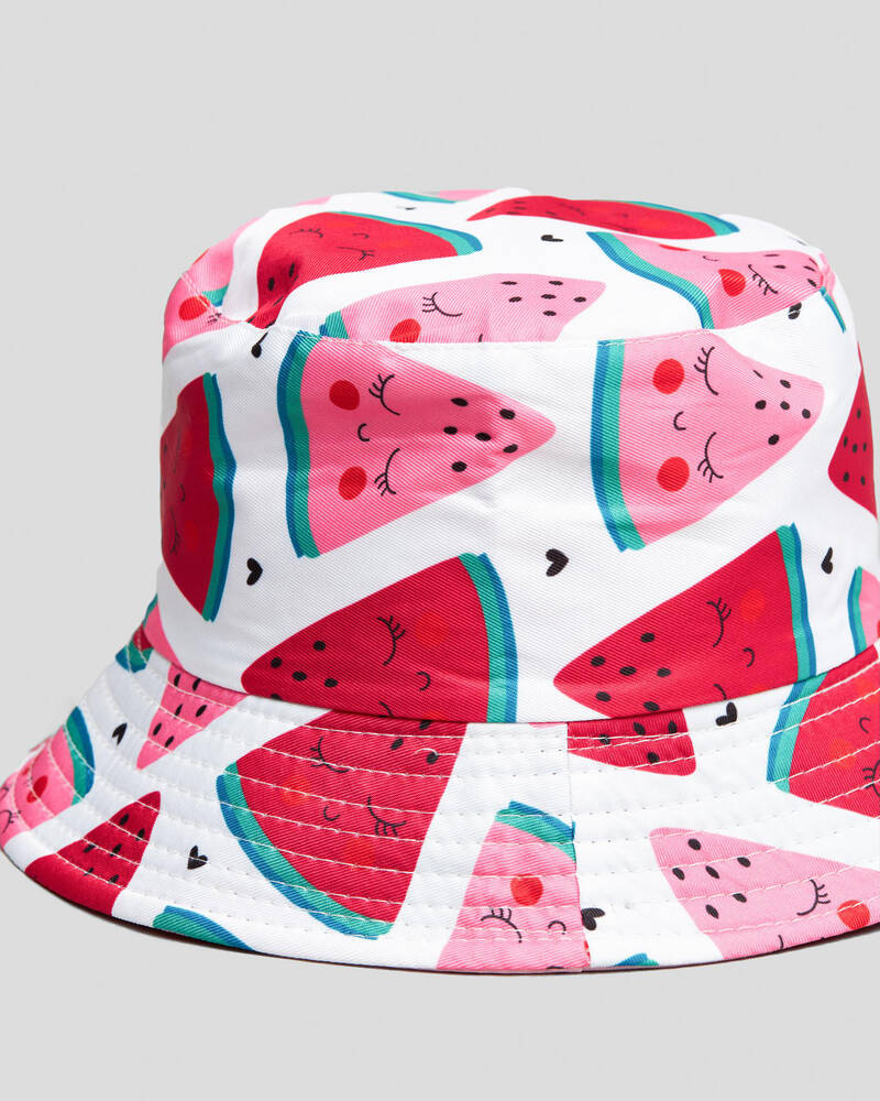 Mooloola Toddlers' Watermelon Reversible Bucket Hat for Womens