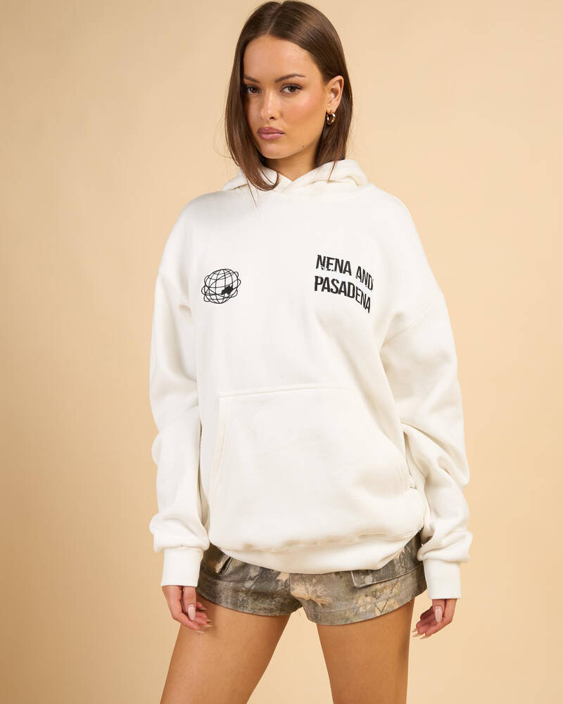 Nena & Pasadena Caution Relaxed Hoodie for Womens