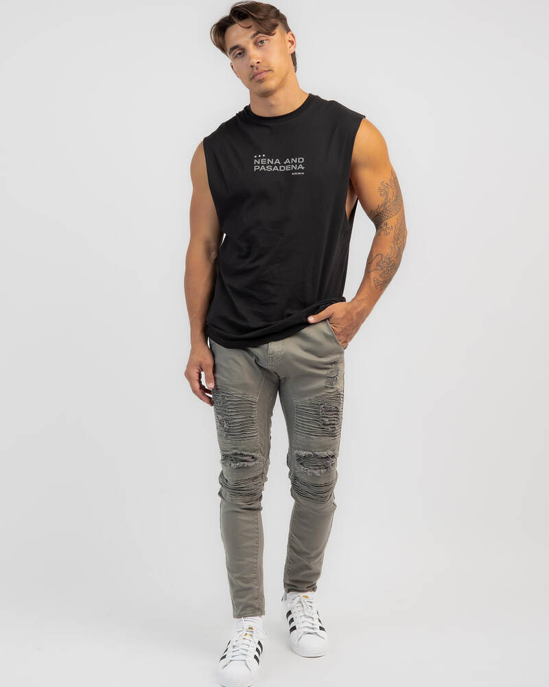 Nena & Pasadena Kind Scoop Back Muscle Tank for Mens