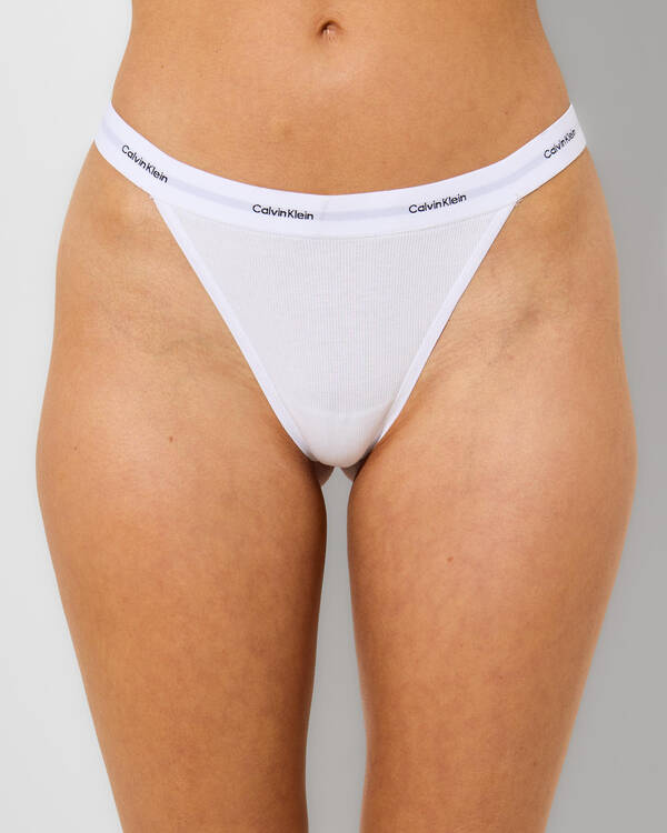 Cotton Stretch Rib String Thong
