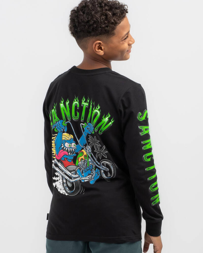 Sanction Boys' Chop Out Long Sleeve T-Shirt for Mens