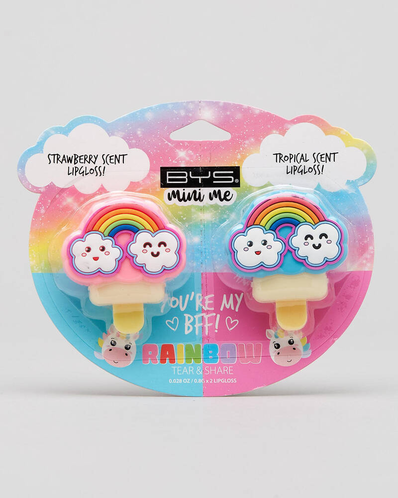BYS Rainbow Lip Gloss Twin Pack for Womens