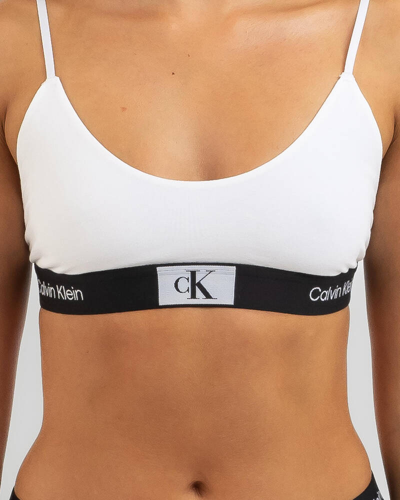 Calvin Klein 1996 Cotton Unlined Bralette for Womens