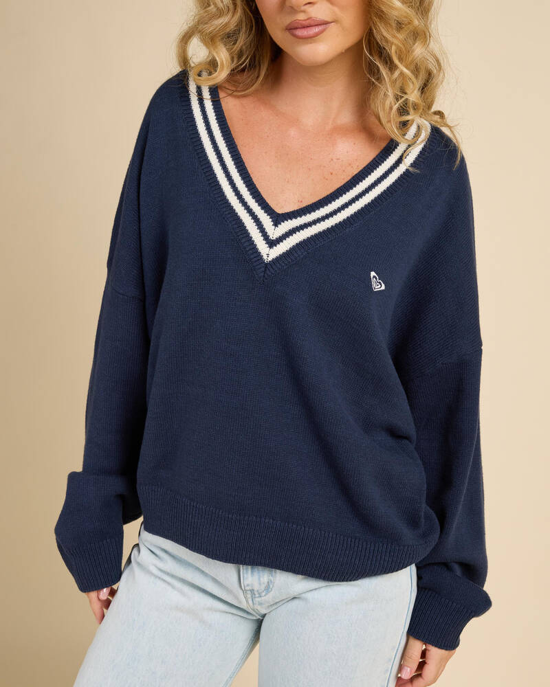Roxy Surf School V Neck Jumper for Womens