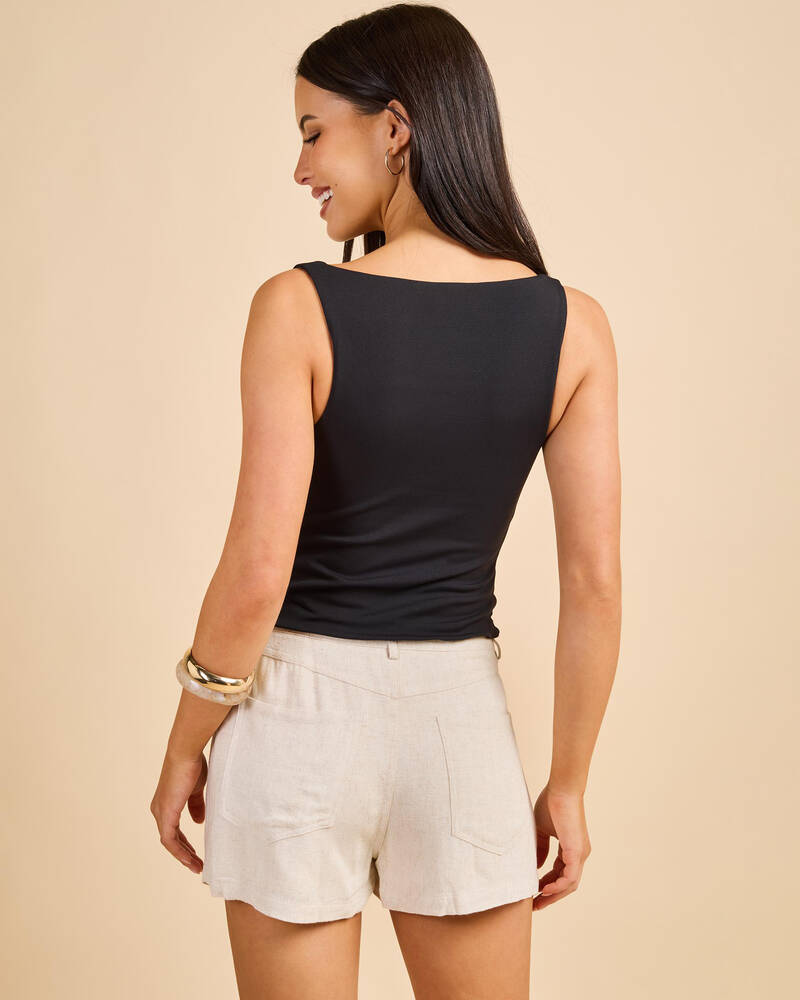 Ava And Ever Frankie Split Front Top for Womens