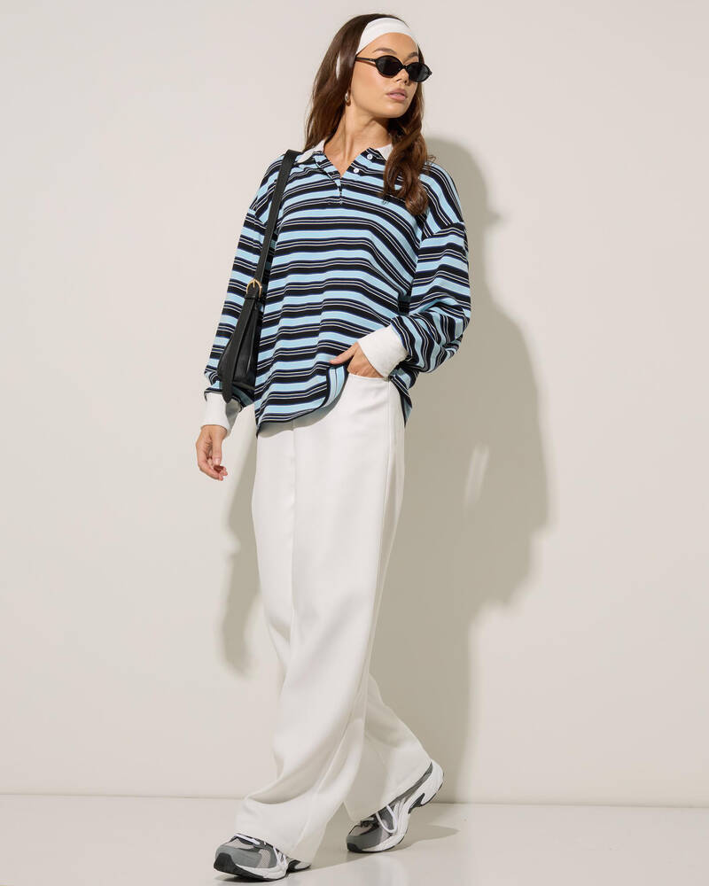 Mooloola Gwen Stripe Long Sleeve Top for Womens