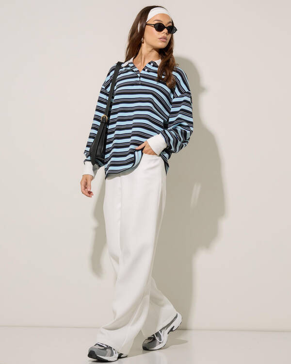 Mooloola Gwen Stripe Long Sleeve Top for Womens