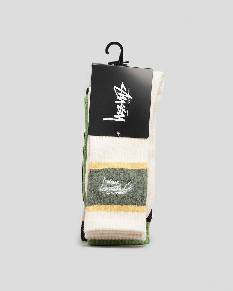 Stussy Designs Socks 3 Pack for Mens