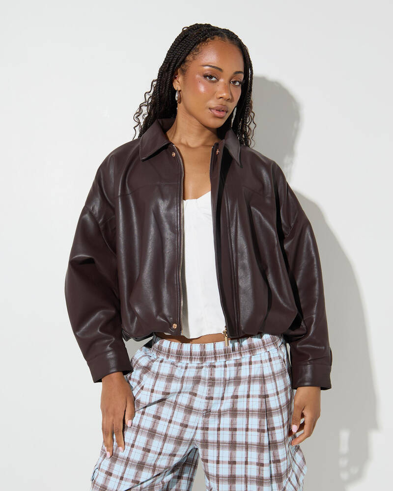 Ava And Ever Frankie Faux Leather Jacket for Womens