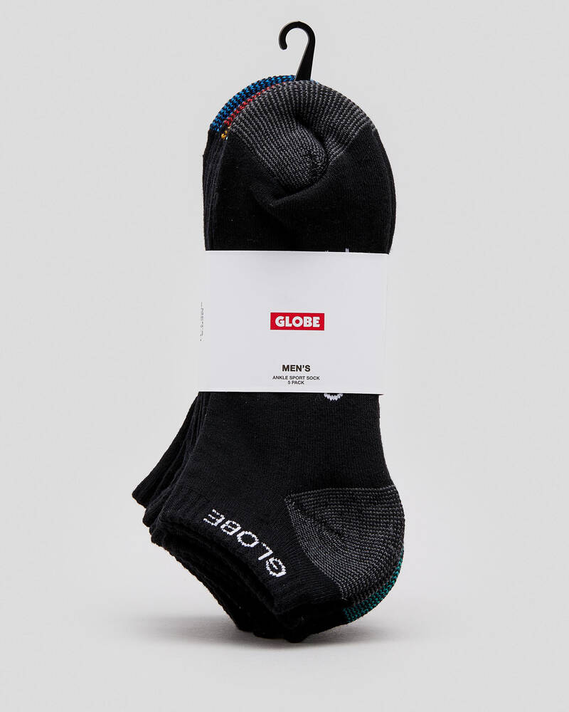 Globe Ingles Ankle 5 Pack Socks for Mens