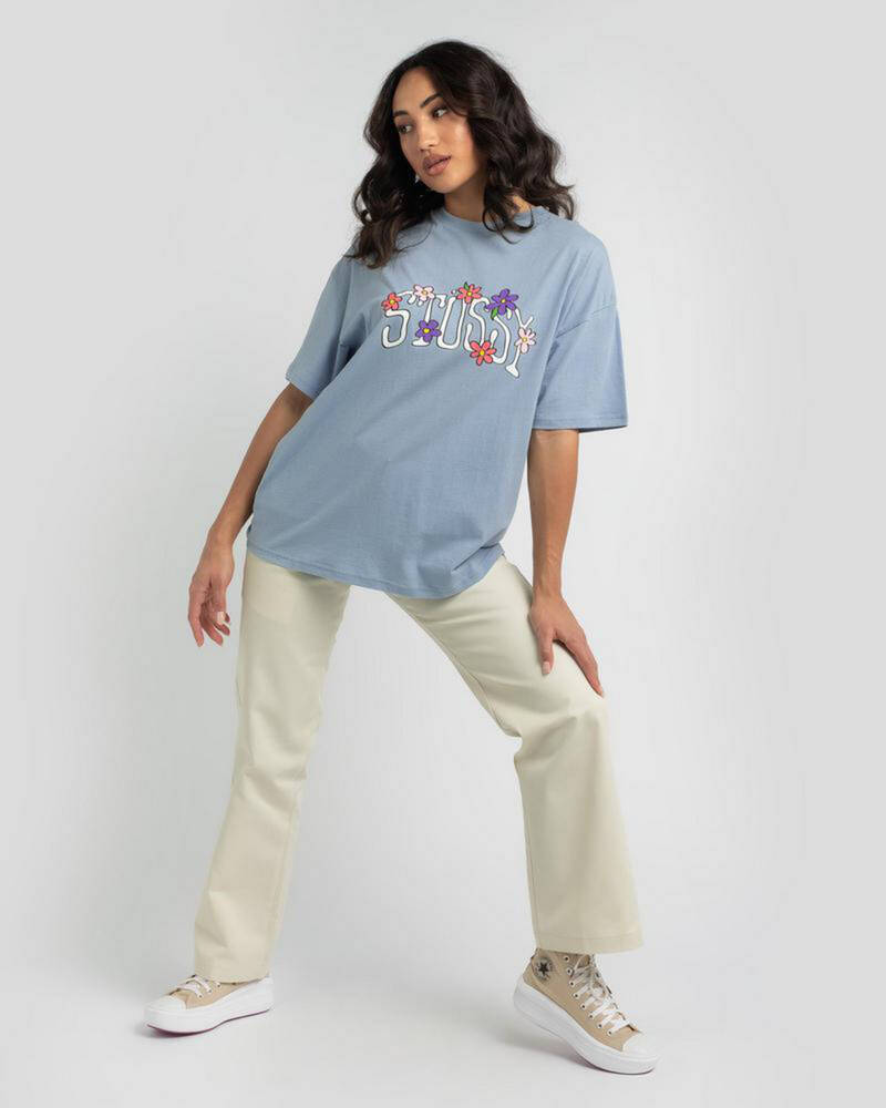 Stussy Stussy Flowers Relaxed T-Shirt for Womens