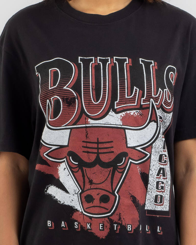 Mitchell & Ness Chicago Bulls Brush Off T-Shirt for Womens