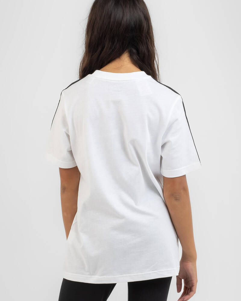 adidas Girls' Essential 3 Stripe BF T-Shirt for Womens