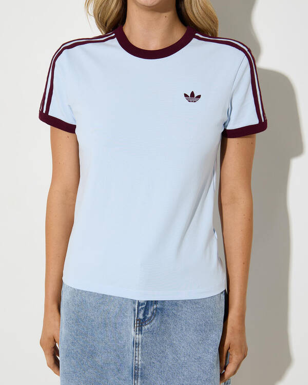 adidas 3 Stripes Slim T-Shirt for Womens