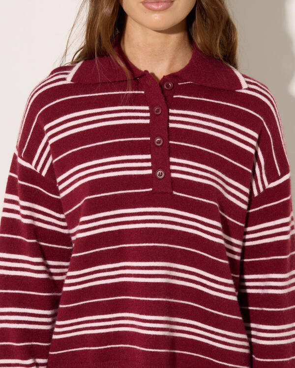 Ava And Ever Haze Knit Polo Jumper for Womens