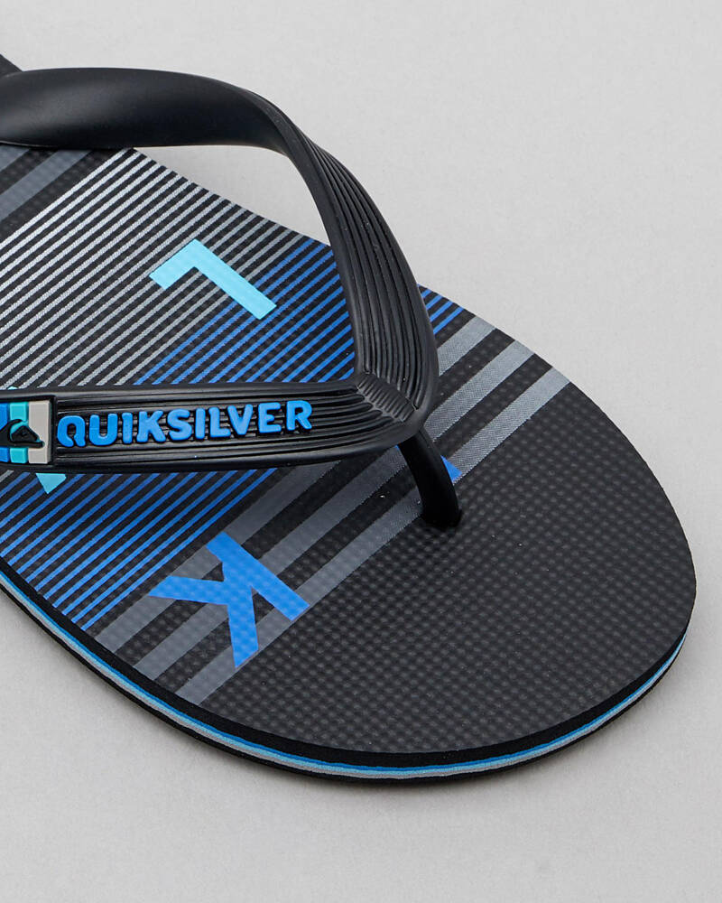 Quiksilver Youth Molokai Word Block Thongs for Mens