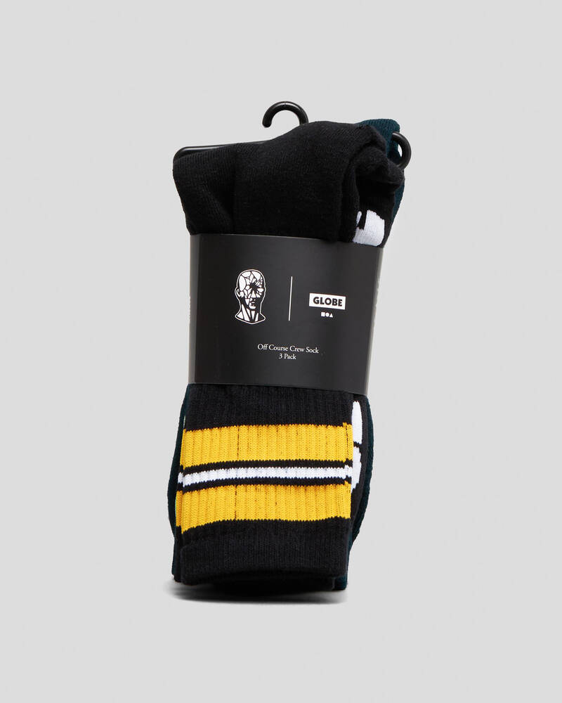 Globe Off Course Crew Socks 3 Pack for Mens
