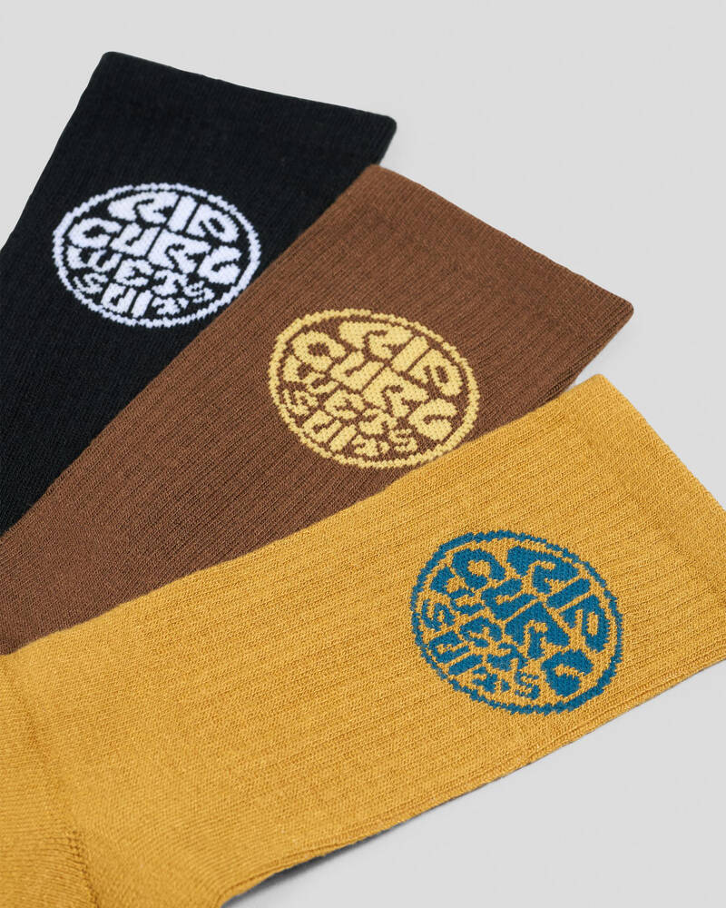 Rip Curl Wetty Crew Socks 3 Pack for Mens