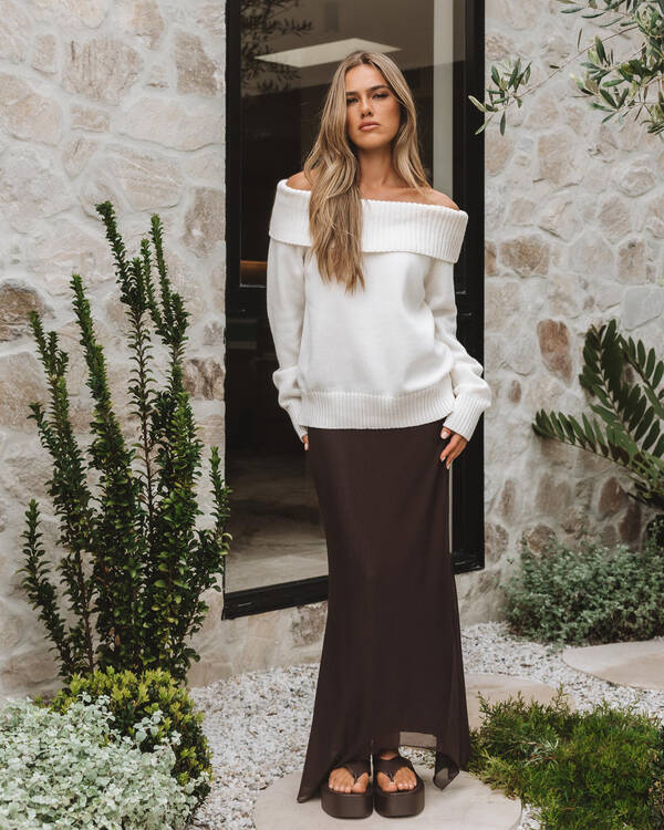 Ava And Ever Veriti Off Shoulder Knit Jumper for Womens
