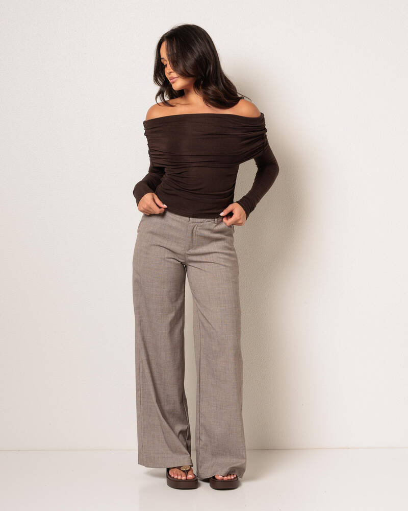 Ava And Ever Whitney Off Shoulder Long Sleeve Top for Womens