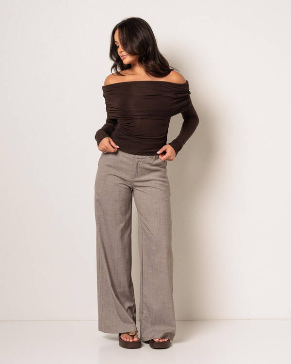 Ava And Ever Whitney Off Shoulder Long Sleeve Top for Womens