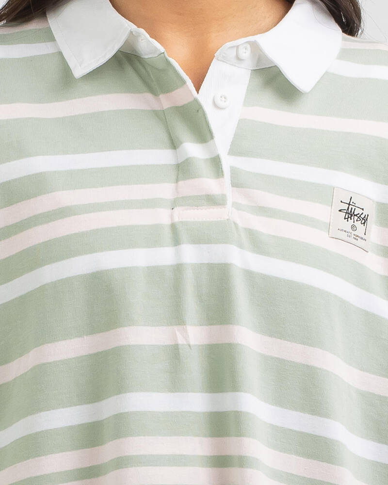 Stussy Hamilton Stripe Rugby Long Sleeve T-Shirt for Womens