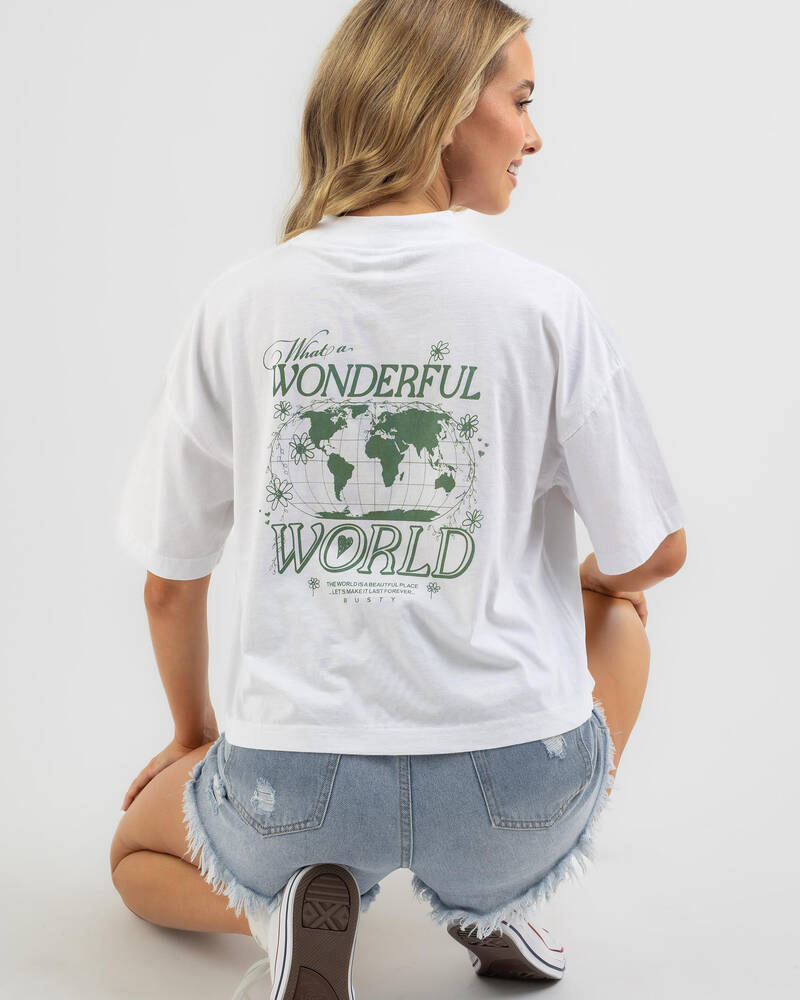 Rusty Wonderful World Relaxed T-Shirt for Womens