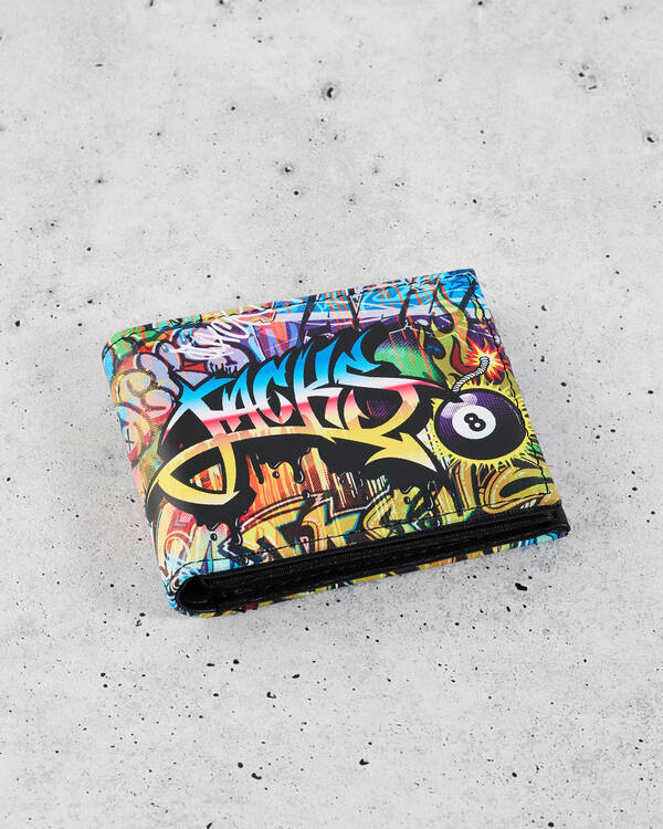 Jacks Spray Faux Leather Wallet for Mens