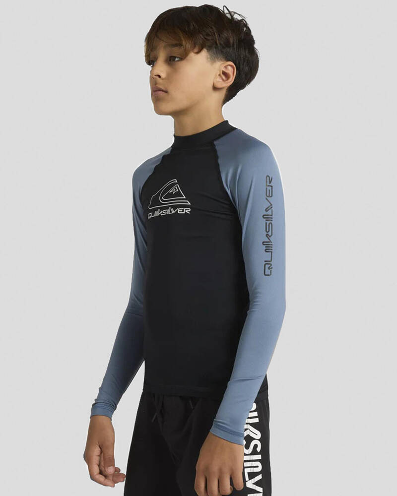 Quiksilver On Tour Boy's Long Sleeve Rash Vest for Mens