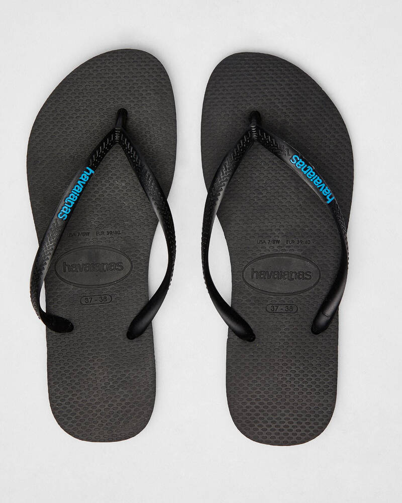 Havaianas Havaianas Slim Rubber Logo Thongs for Womens