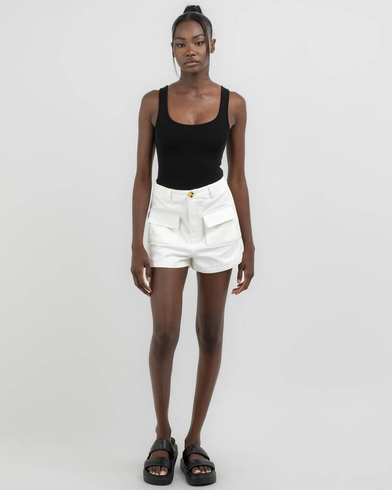 Ava And Ever Kari Shorts In Cream - Fast Shipping & Easy Returns - City ...