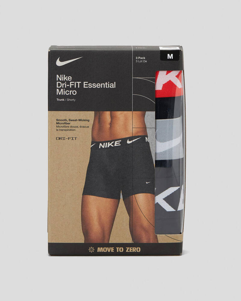 Shop Nike Essential Micro Trunk 3 Pack In Black/ Team Orange Wb/ Wolf ...