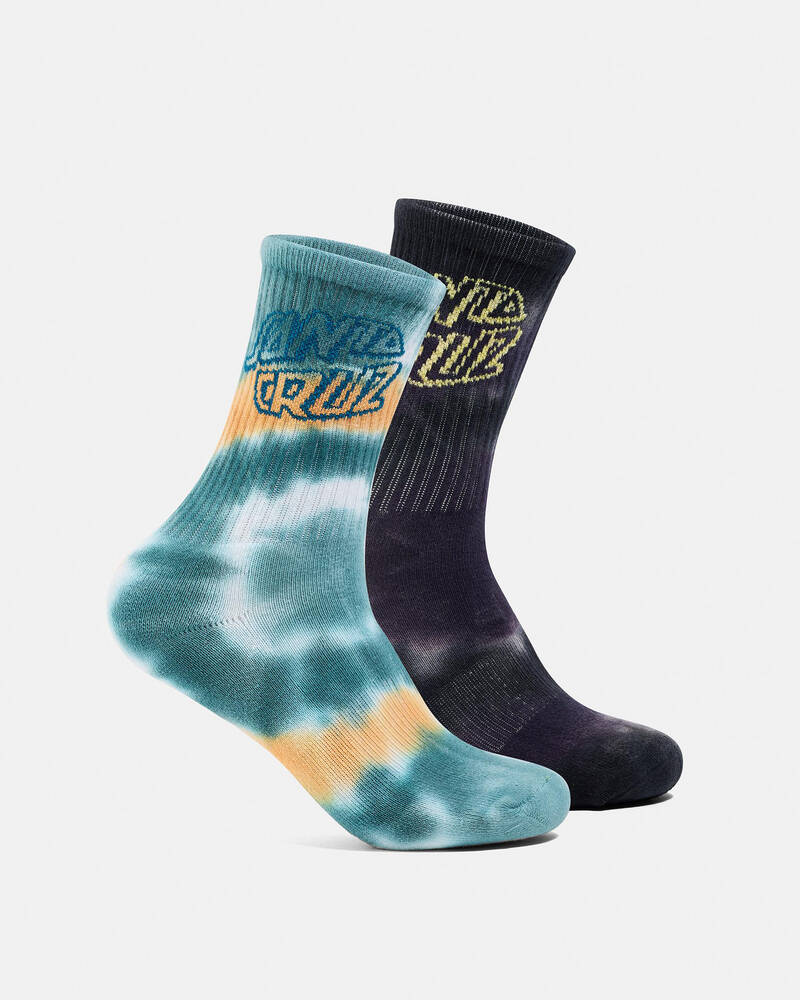 Santa Cruz Boys' Malba Crash Stack Crew Socks 2 Pack for Mens