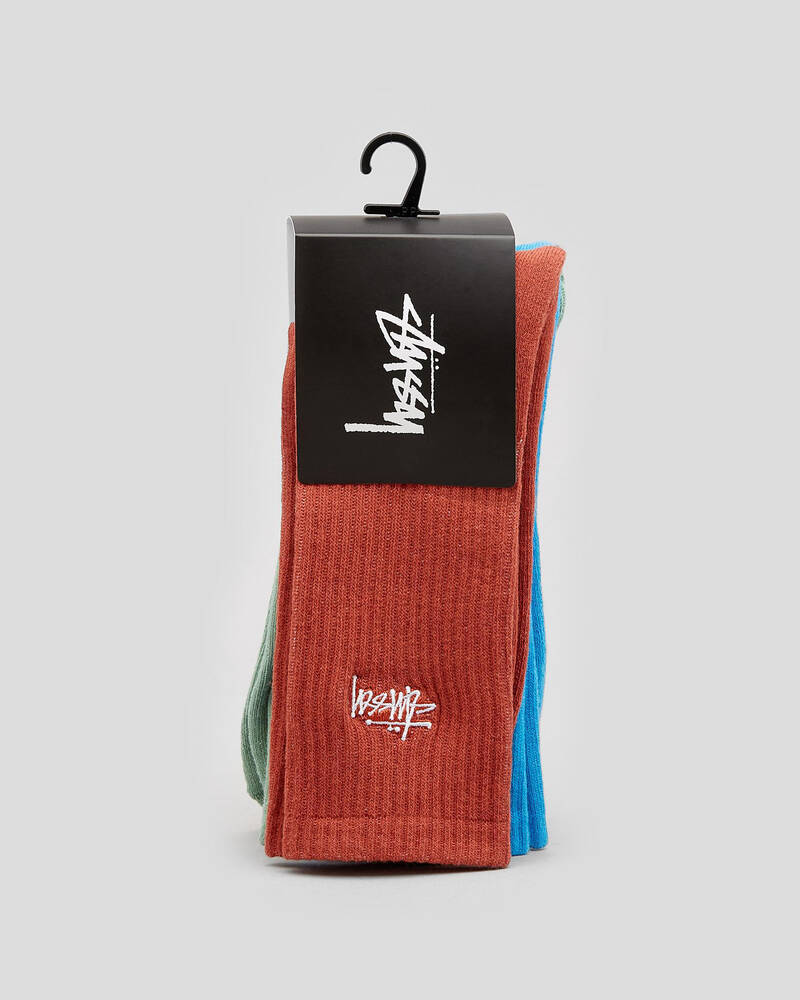 Stussy Mens' Graffiti Socks 3 Pack for Mens