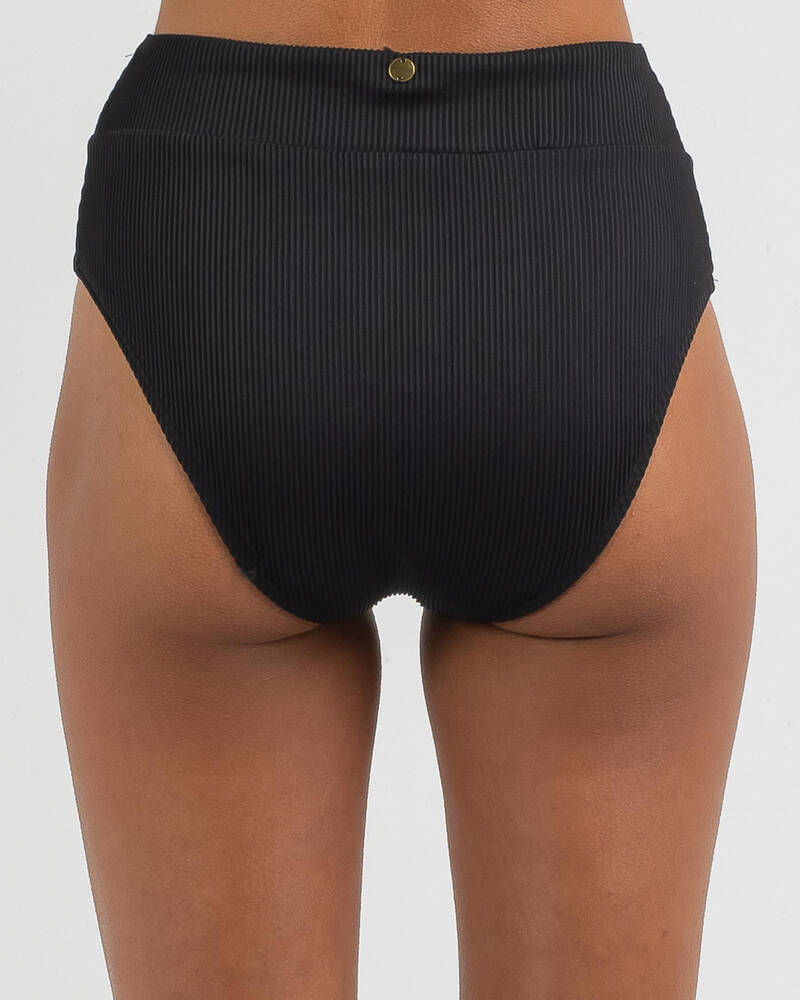 Kaiami Rubi Rib High Waist Bikini Bottom for Womens image number null
