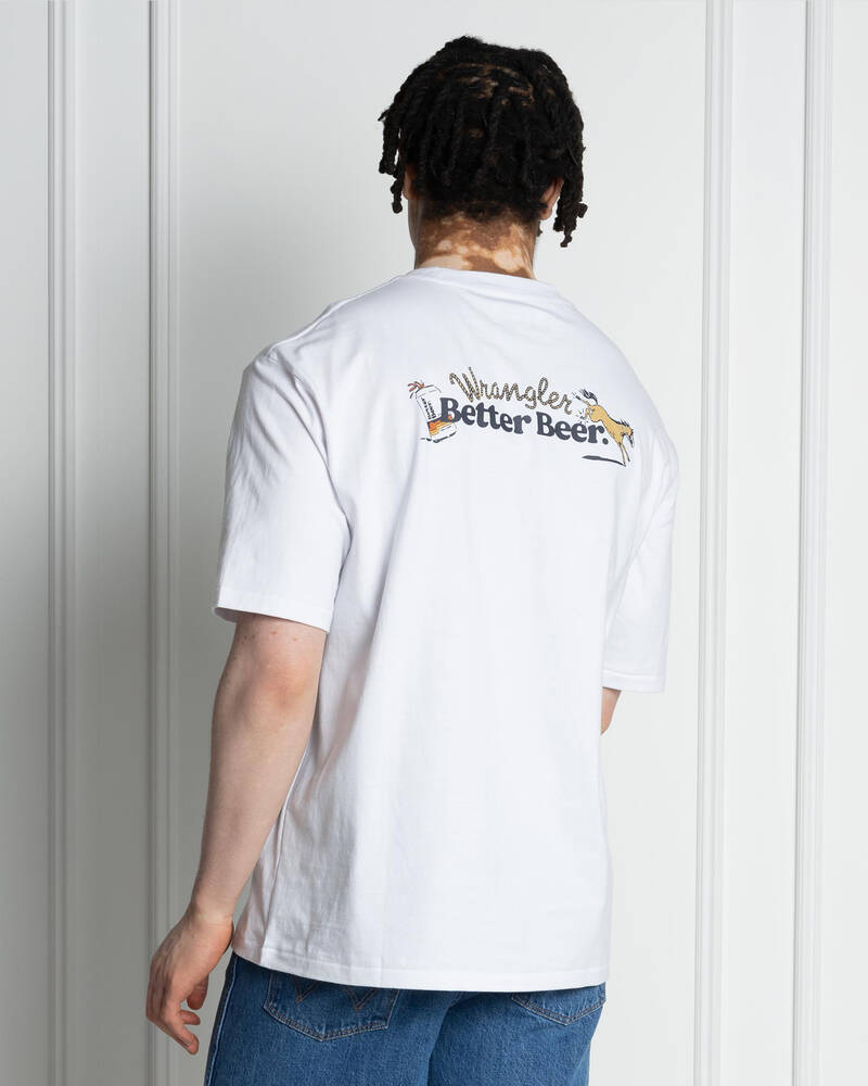 Wrangler Better Beer Kicked Slacker T-Shirt for Mens