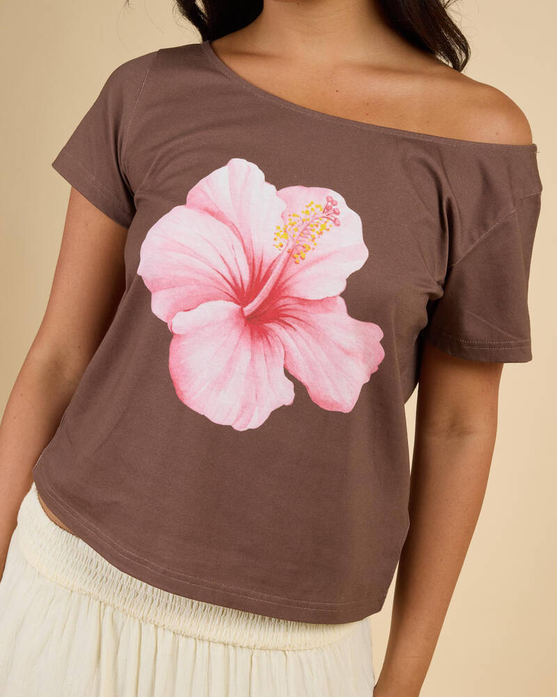 Mooloola Connie Off Shoulder Tee for Womens