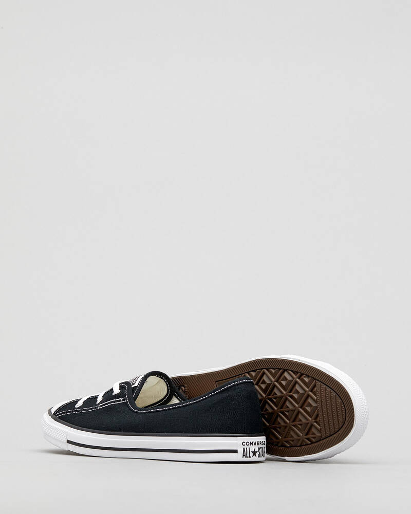 Shop Converse Womens Chuck Taylor Ballet Lace Low Shoes In Black/white