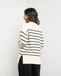 Mooloola Olivia Stripe Crew Neck Knit Jumper for Womens image number null
