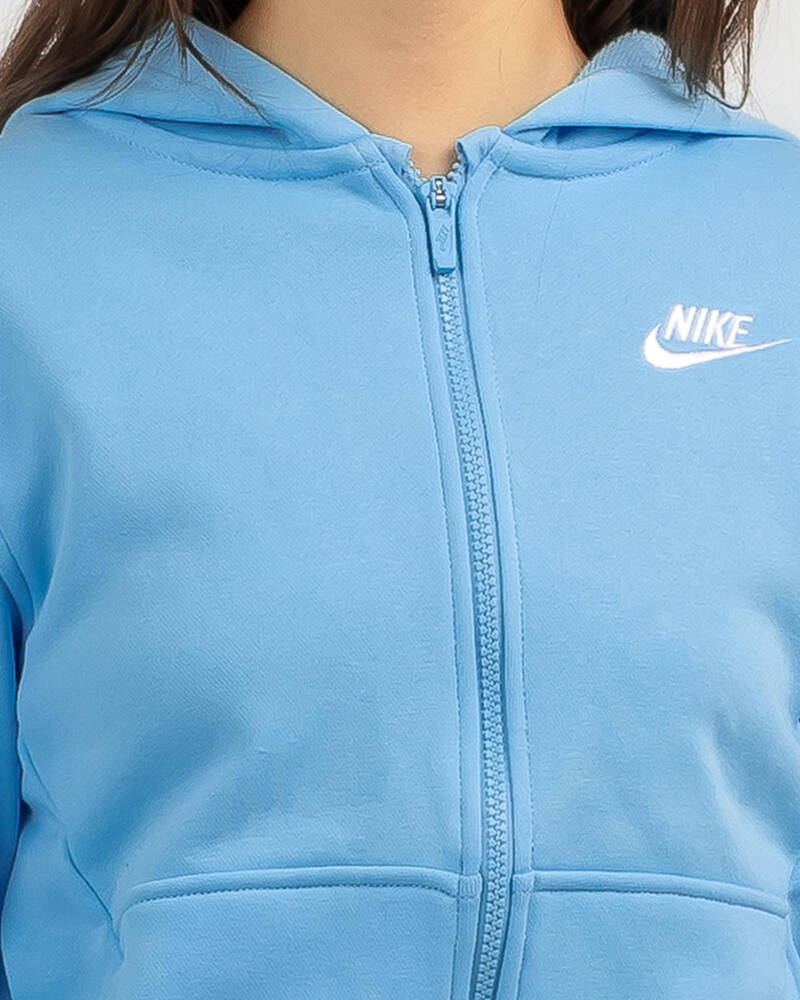Nike Girls' NSW Club Full Zip Hoodie for Womens