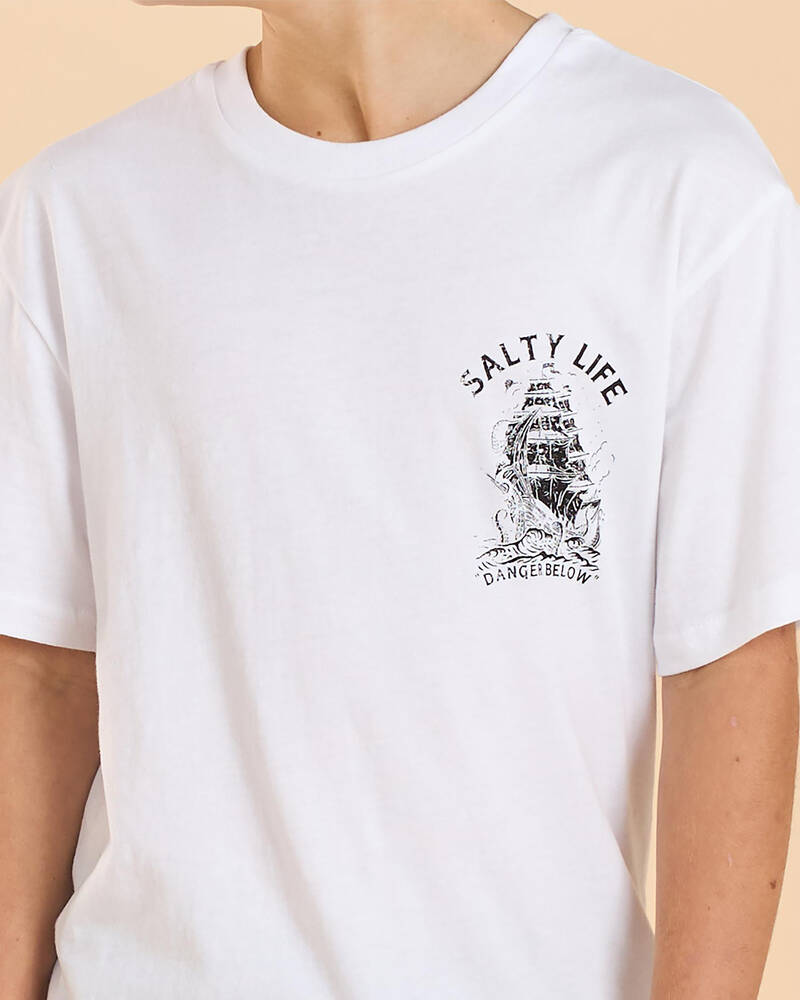 Salty Life Boys' Treacherous Sea T-Shirt for Mens