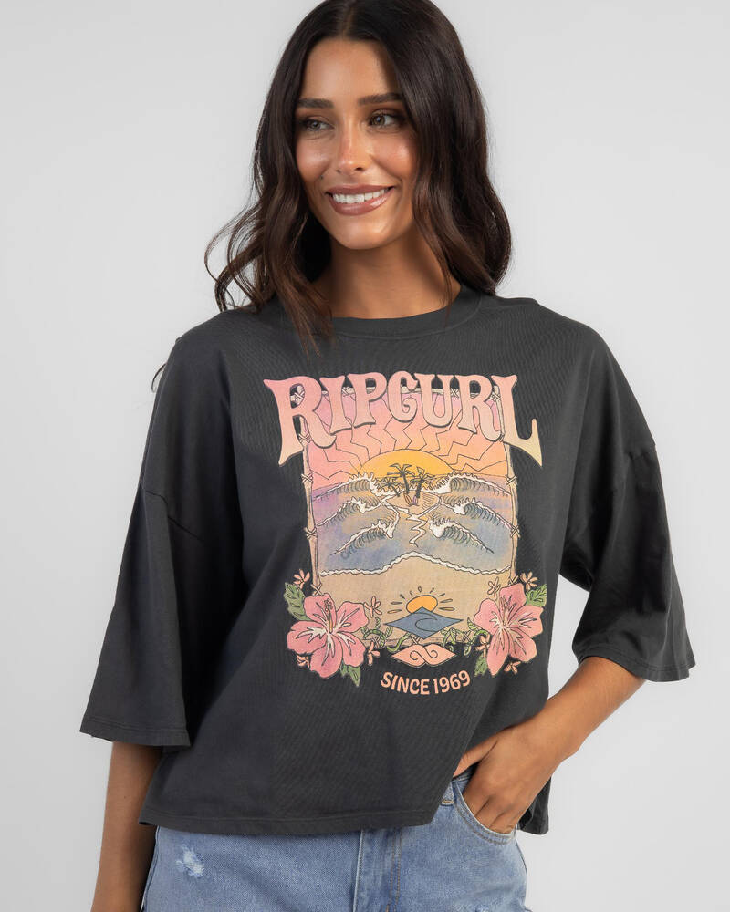 Rip Curl Barrelled Heritage Crop T-Shirt for Womens