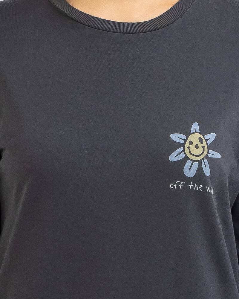 Vans Trippy Grin Floral Long Sleeve T-Shirt for Womens