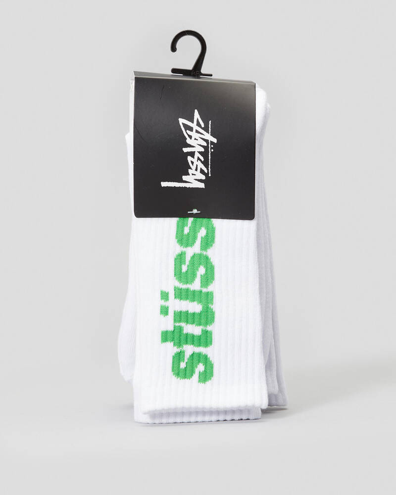 Stussy Helvetica Socks 3 Pack for Mens