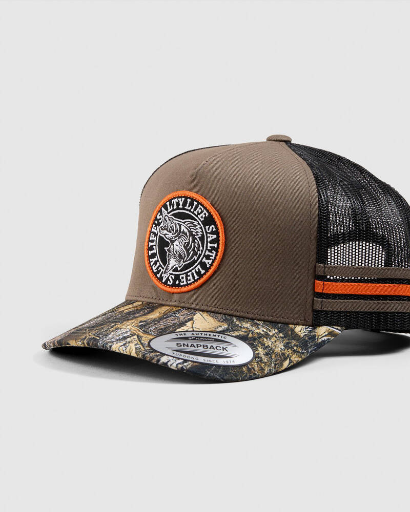 Salty Life Once Bitten Bullseye Trucker Cap for Mens