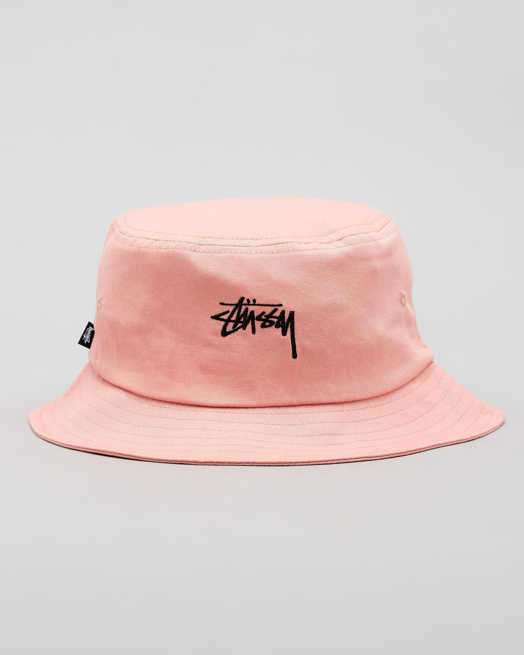Stussy Stock Bucket Hat In Dusty Pink 