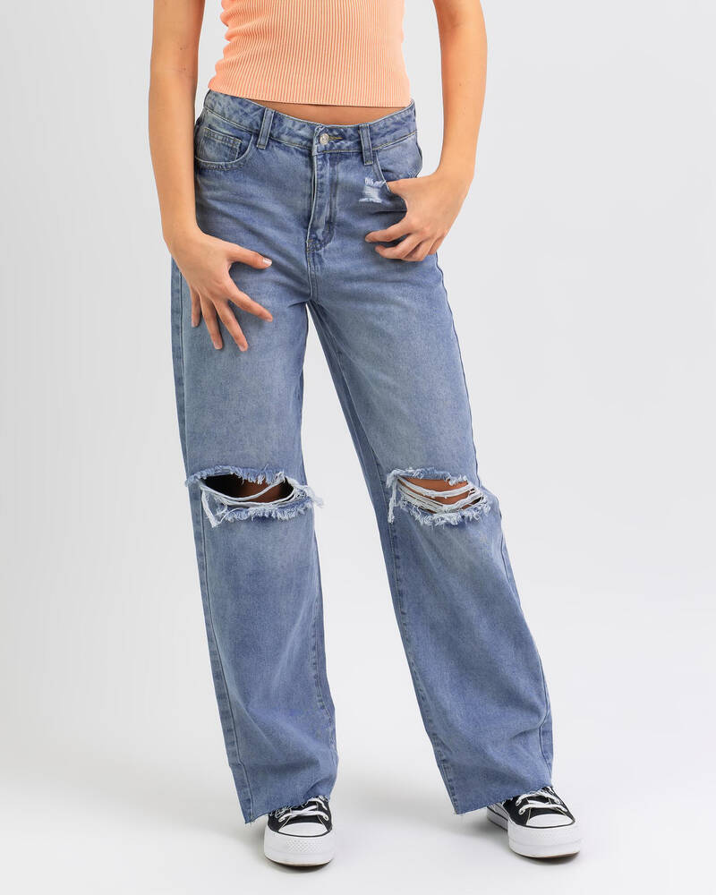 DESU Chelsea Jeans In Mid Blue - Fast Shipping & Easy Returns - City ...