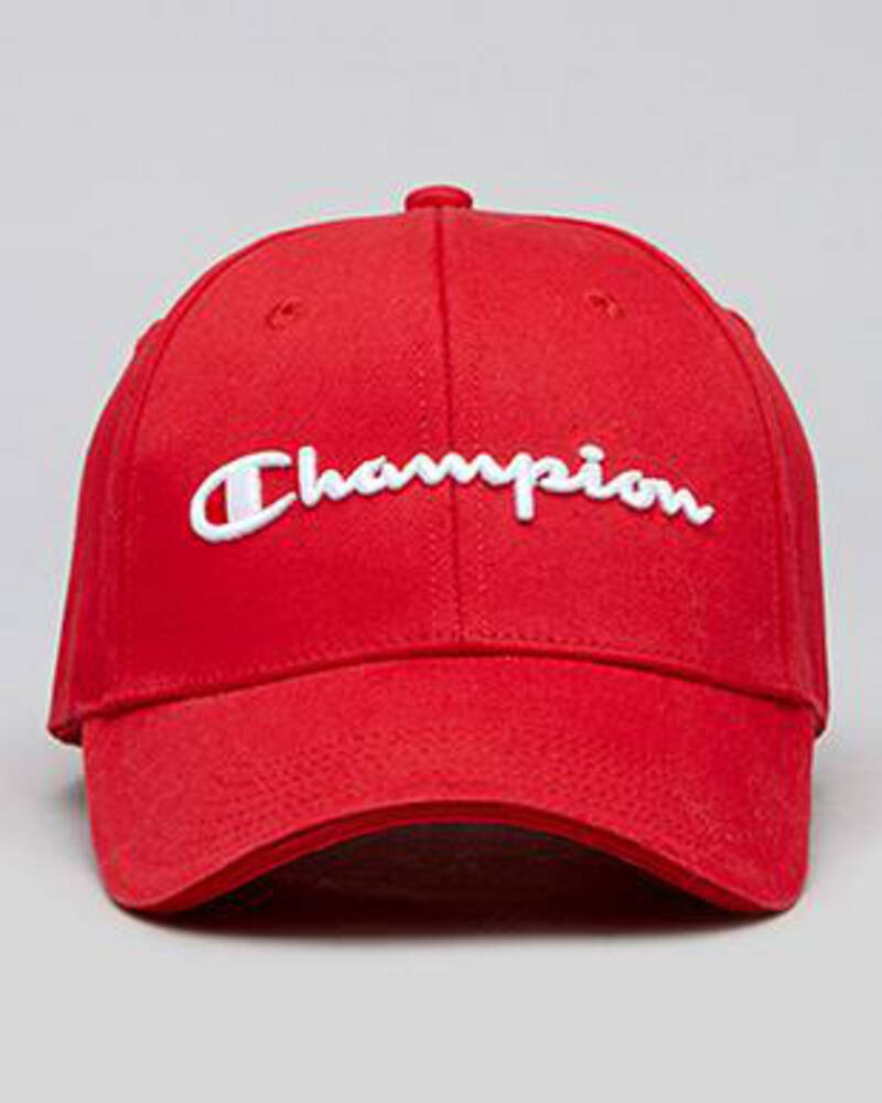 Champion Logo Cap In Vermillion - Fast Shipping & Easy Returns - City ...