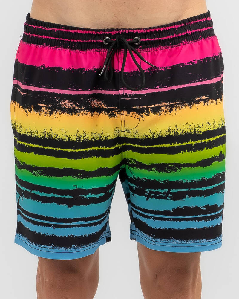 Skylark Painted Elastic Waist Shorts for Mens