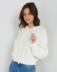 Ava And Ever Hermes Hooded Knit Jumper for Womens image number null